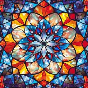 Stainglass mandala 20 oz tumbler